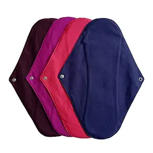 NILAMAGAL Reusable and Washable Cotton Menstrual cloth pad (Extra Large) Pack of 4