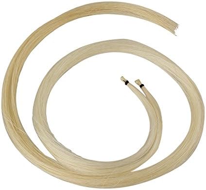 Yibuy 32 Inch White 2 Hanks Violin Bow Hair Mongolian