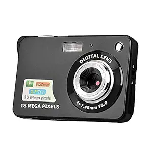 Tooarts Digital Camera Mini Pocket Camera 18MP 2.7 Inch LCD Screen 8X Zoom Smile Capture Anti-Shake with Battery