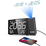 【Dual-Alarm mit SNOOZE】Mit diesem erstaunlichen digitalen Wecker können Sie zwei separate Weckzeiten einstellen und es kann Ihnen mit Ihrer bevorzugten Radiostation oder einem Standard-Summer wecken. Snooze-Funktion gibt Ihnen 60 zusätzliche Minuten Schlafszeit, bevor Sie erneut alarmiert werden.