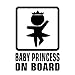 Produktbild Auto Aufkleber Baby on Board schwarz 16x11cm groß lustig cool Car Sticker Mädchen Princess