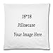Produktbild Umak DIY 18*18 Zippered Pillow Cover(Two Sides Printing) /Send Us Pictures (Movie Star Singer Cartoon Anime Idols Actor Etc) Design Your Own Zippered Pllowslips /Home Decorative Throw Pillow