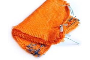 GIGRAVE Lot de 100 sacs en filet orange Net avec cordon de serrage - Pour légumes ou bois - 40 cm x 60 cm - Capacité : 15 kg