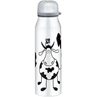 Alfi Cantimplora Hermética IsoBottle, Diseño de Vaca, Acero Inoxidable, 0,5l, 5337672050