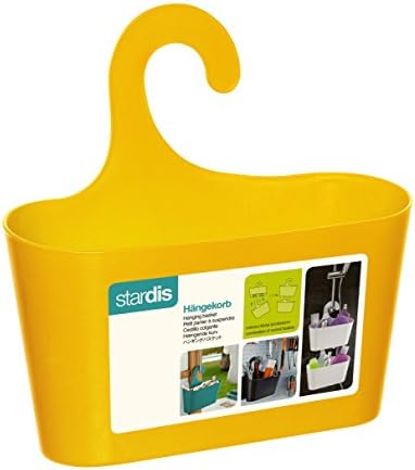 stardis Shower Basket Yellow with Hook Hanging Caddy Organizer Plastic