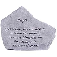 Vidroflor Gedenkstein Papa. aus Steinguss 18 x 14 cm Grabschmuck