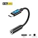 Produktbild Beyeah Aux USB C Adapter, Type C auf 3,5mm Adapter, Überlegene Kompatibilität, für Huawei & Google & HTC & Moto & Sony & MacBook Adapter und viele mehr (Schwarz)