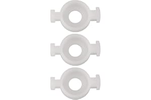 BQLZR 3 x Inter Dia 0,4 cm Plastica Bianco Guida Pistone Valvola Pistone per Cornet B Flat