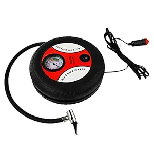 KalBazaar AIR-Compressure-TIRE, Electric Mini DC 12V Air Compressor Pump for Car and Bike Tyre Tire Inflator
