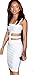 Produktbild New Damen Weiß Cut Out Ärmellos Figurbetont Mini Kleid Club Wear Abend Kleid Größe L UK 12 EU 40