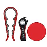 CODIRATO 3 Packs Jar Opener Rubber Bottle Opener with Silicone Jar Gripper Lid Opener for Kitchen Low Hand Arthritis Elderly Women