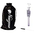 Newzenx Hookah Pyrex Glass Oil Burner Pipe Blue 5 Inch Colored Glass Water Pipe Bubbler Including Fancy Velvet Pouch & Pipe Cleaner