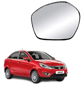 CARIZO Rear View Mirror Glass (Left) for Tata Zest (2014-2021)