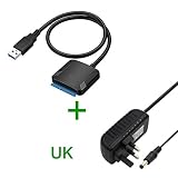 Transferencias increíblemente rápidas con UASPã€' USB 3.0 a SATA Cable adaptador soporta el protocolo de transferencia UASP, un máximo 70% más rápido que USB 3.0 tradicional y un 80% de reducción en los recursos de procesador requeridos, lo que le permite utilizar el máximo potencial de su SATA III SSD/HDD cuando se empareja con un controlador host habilitado para UASP. El Protocolo de transferencia de UASP sólo puede acelerar la velocidad de lectura y escritura del disco duro SSD.