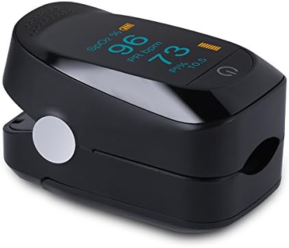 shouyi Pulse Oximeter Fingertip Blood Oxygen Monitor Sensor Electronic SPO2 Alarm for Sports and Aviation with LED Display