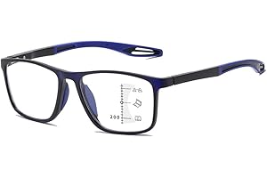 KOOSUFA Okulary progresywne, wieloogniskowe, antyrefleksyjne, okulary do czytania, dla mężczyzn i kobiet, ultralekkie, TR90, oprawa, zawiasy sprężynowe, okulary do komputera, pomoc w czytaniu 1,0,