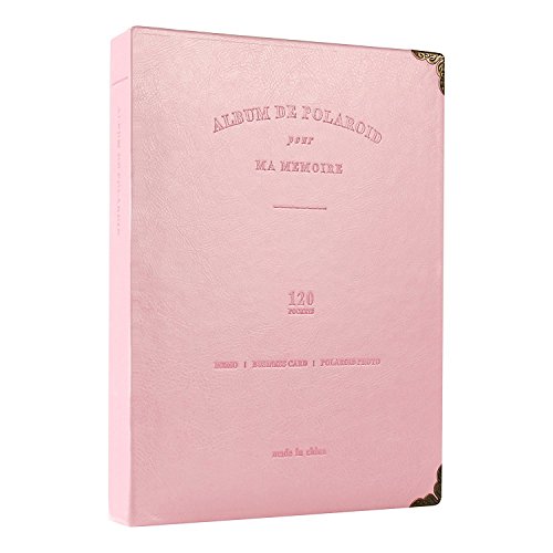 Saika - Album per foto, in pelle di poliuretano, con 120 tasche e rilegatura a spirale, per pellicole da 7,6 cm di Fujifilm Instax Mini 8/9/70/90/25/50S/7S