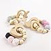 Produktbild Mamimami Home Baby Teether Armband 3 Stück gehäkelte Perlen Safe hölzerne Baby & Kleinkind Spielzeug Kinderkrankheiten Spielzeug Krankenpflege Baby Geschenk Teether Spielzeug