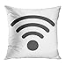 Produktbild GHEDPO Kissenbezüge Black Connection Signal Flat Blue Internet Radio Decorative Pillow Case Home Decor Square 18x18 Inches Pillowcase