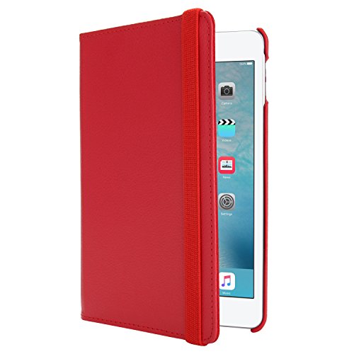WindTeco Neu iPad 9.7 Zoll 2017 / iPad Air 2 / iPad Air Hülle – 360 Grad Rotierende Stand Smart Cover Case Schutzhülle Tasche Etui mit Auto Schlaf / Wach Funktion für Apple New iPad 9.7 inch 2017 Modell / iPad Air 2 2014 Modell / iPad Air 2013 Modell Tablet, Rot - 3