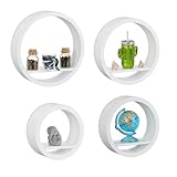 Dekorativ: Schmücken Sie die runden Regale mit Fotos und Souvenirs - Dekorative Ablage für Blumen - Schöne Fächer für Figuren und andere Sammlungen