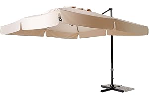 Yellow shop - GARDA Ombrellone decentrato da Giardino mt 3x2 in alluminio richiudibile da esterno Arredo Piscina, Gazebo, Terrazze, Balconi