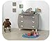 Pixie 3- Piece Nursery Furniture Set linen and sand with Plexi Cot