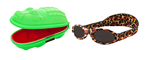 Baby Gift pack Sunglasses case Green Crocodile and Babybanz Zoo Sunglasses 0-2 years
