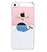 Produktbild iPhone SE Hülle iphone se case Caler® handyhüllen Weiche flexible Silikon-Handy-Hülle Transparente Ultra Slim TPU dünne stoßfeste mit Motiv Rundum-schutz Tasche Etui Schutzhülle in Premium Qualität Case Cover für Dein Smartphone iPhone SE 5 5S schutzhülle (Wal)