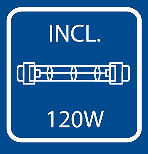 Elro Halogenstrahler 120 W aus Aluguß, weiß, HL120W - 6
