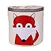 ALLTOP Premium Cartoon Foldable Cotton Line Laundry Basket Folding Children Toys Organiser Storage Basket Clothes Holder, Fox Pattern