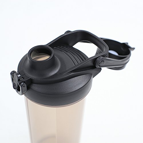 Blenderbottle, Sportflasche Trinkflasche mit Blenderball, Knopf-Design Klippverschluss & Schraubverschluss zur Dicht, Mixer für Sport, Büro und Alltag, 700ml/24oz - 2