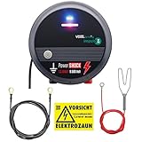 ✔ UNSCHLAGBARES PREIS / LEISTUNGSVERHÄLTNIS: Modernste Hochleistungselektronik mit 9.500 Volt Ausgangsspannung, einer Schlagenergie von 1,3 Joule mit PowerShock gefühlt wie 2,6 Joule, praktischer Ein-/ Ausschalter, Sicherheitsanschlüsse, hochmoderne BrightLight LEDs zur Sichtkontrolle