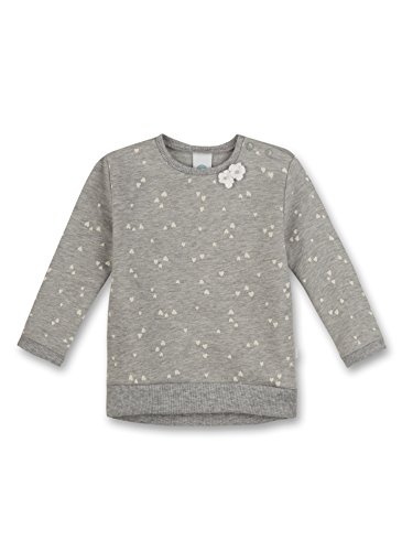 Sanetta Baby Girls 113472 Sweatshirt, Grey (grey Mel. 1737), 0-3 Months (Manufacturer size: 056)