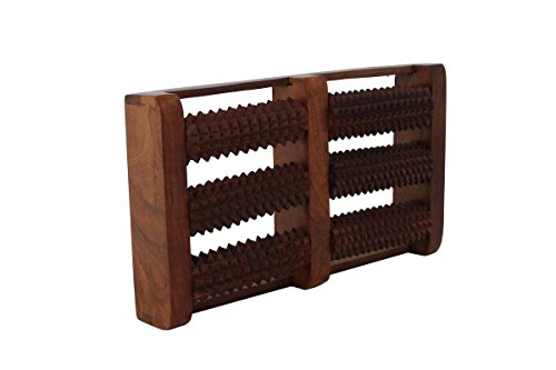 Wooden Roller Foot Massager For Body Stress Manual Acupressure Feet Care By Craft Art India {SIze(Inch):1x11x6 /590 GR/CHD18}