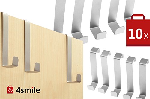 Menz Türhaken / Schrankhaken, aus Edelstahl, 10 Stück - Qualitätsprodukt MADE IN GERMANY - Kostenlose Lieferung