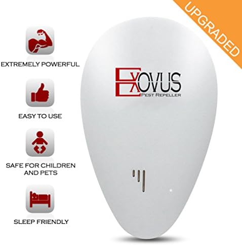 UPGRADED 6 in 1 Ultrasonic Pest Repeller - Spider Repellent Extreme Power Eco Friendly | Eliminates all kinds of Insects and Rodents Including Mice, Rats, Moths, Ants, Flies & more | 100% SAFE UK Plug