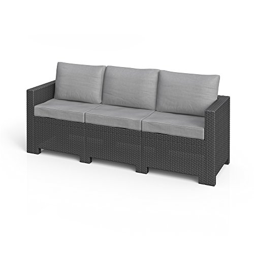 BICA Colorado POLY RATTAN GARTENMÖBEL LOUNGE SET XXL RATTANOPTIK SITZGRUPPE GARNITUR Anthrazit
