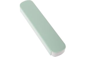 Xuniu Boîte de rangement pour couverts de table - Étui de voyage pour papeterie, baguettes, cuillère, fourchette - Vert nordique - 19,5 x 4,1 x 2,3 cm