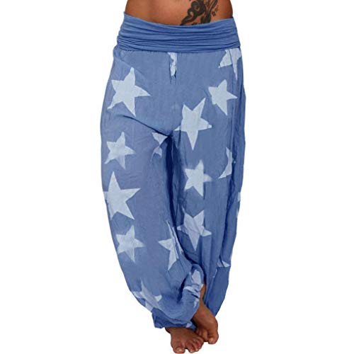 Preisvergleich Produktbild Luckycat Damen Pumphose Haremshose Blumenmuster Baggy Harem Stil Sommerhose Aladinhose Yogahose Ballonhose Lange Hose