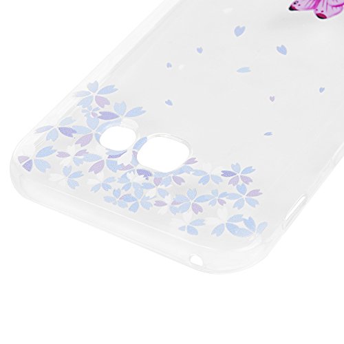 Badalink Hülle für Samsung Galaxy A5 2017 Hülle Schutzhülle Bunt Silikon Weicherem Gummi Bumper Bunte Schmetterlinge Style Cover Handyhülle Schale TPU - 5