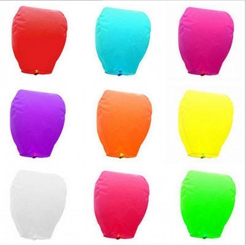 10Pcs mehrfarbige Himmel-Laternen-chinesische Fliegen-Wunsch-Lichter für Wunsch-Partei-Hochzeit Charistmas - 3