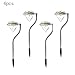 Produktbild Solar LED Gartenleuchten Outdoor Diamond Stake Lights Landschaft Beleuchtung Edelstahl Pathway Lichter Für Gehweg Patio Hof Rasen Auffahrt Blumenbeet Hof Dekoration (4 Packungen)