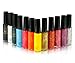 Micro Trader 12 Colours Glass Bottle Beauty Nail Art Varnish Polish Liner Brush Pen