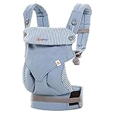 rückentrage kindertrage Baby-Tragetasche aus 100 % Premium-Baumwolle und maschinenwaschbar bis 30° C. Verstaubare Kapuze für Sonnenschutz (SPF 50+) und Sichtschutz. Stillen in der Babytrage möglich.