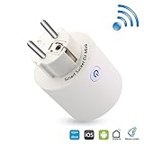 Presa Intelligente, WIFI smart plug works with Amazon Alexa&Google Home for voice control, Remote control your devices anywhere anytime, No hub required
