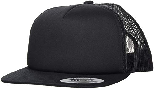 Flexfit Foam Trucker Cap, Unisex Adulto, 6005FF, Negro, Talla única