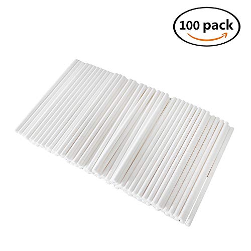 Preisvergleich Produktbild Lyanther Weiße 6-Zoll-Lollipop-Sticks, 100-Count