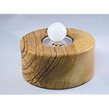 Kerzenhalter Kerze Teelichthalter handgedrechselt aus Olivenholz mit Wachskugeln