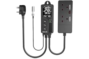 Elitech Temperature and Humidity Controller 220V Pre-wired Digital Thermostat Humidistat for Greenhouse Planting Reptile Home brew Seeding Incubation, STC-1000WIFI TH